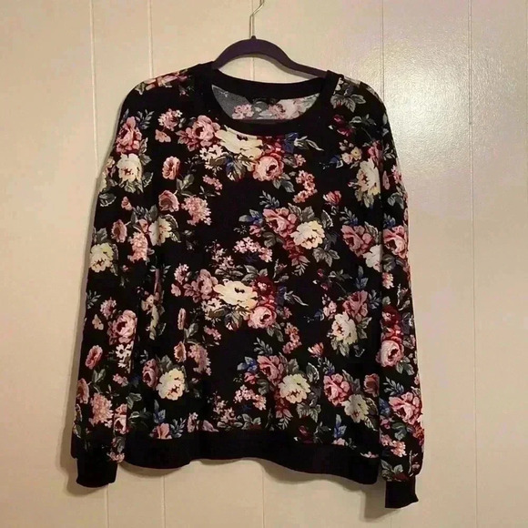 SHEIN Curve Foral Sweatshirt Size 2XL.  Lagenlook, Coadtal Grandma Style. - Picture 1 of 9